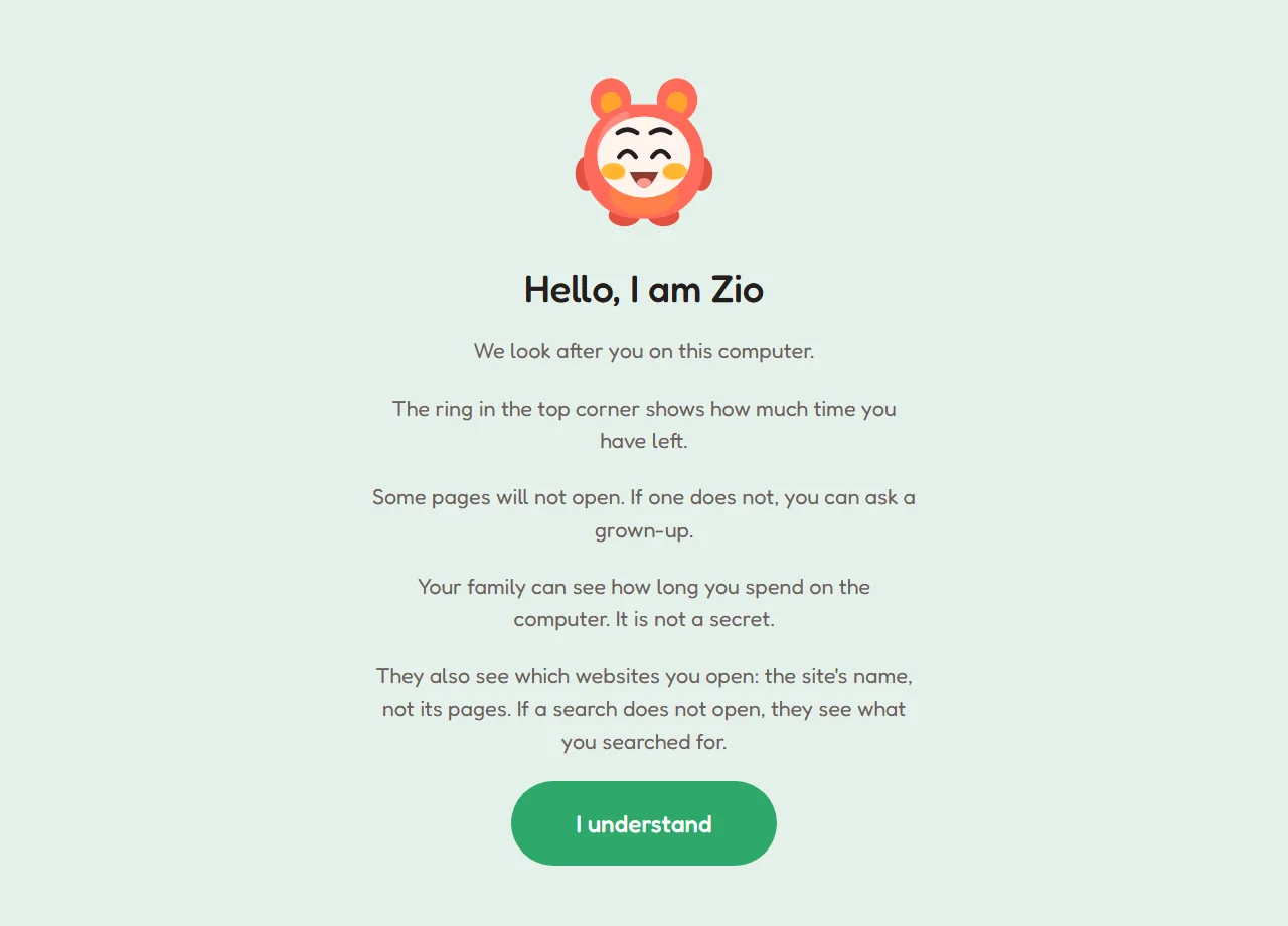 The first start: Zio explains to the child what the family can see.